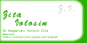 zita volosin business card